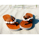SEESTERN Mädchen Jugendliche Leder Zehentrenner Zehensandale Sandalen Gr.36-41 /2303 Braun EUR 37