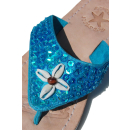 SEESTERN Damen Leder Zehentrenner Zehensandale Zehensteg Sandalen in Gr.36-41 /2125 Hellblau EUR 36