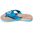 SEESTERN Damen Leder Zehentrenner Zehensandale Zehensteg Sandalen in Gr.36-41 /2125 Hellblau EUR 36