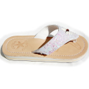 SEESTERN Damen Leder Zehentrenner Zehensandale Zehensteg Sandalen in Gr.36-41 /2125 Weiß EUR 37