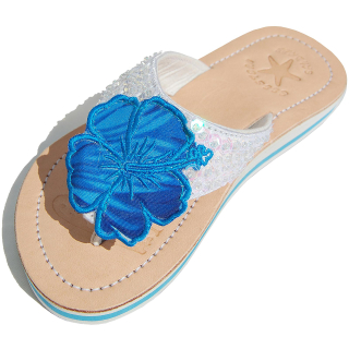 SEESTERN Damen Leder Zehentrenner Zehensandale Zehensteg Sandalen in Gr.36-41 /2123 Hellblau EUR 37