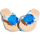 SEESTERN Damen Leder Zehentrenner Zehensandale Zehensteg Sandalen in Gr.36-41 /2123 Hellblau EUR 37