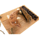 Seestern Deko Teak Holz Haustür Tür Schild Welcome mit Delfin Motiv 40 x 30 cm /1616