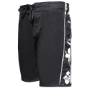 SEESTERN Herren Microstrech Boardshorts m.Gummizug hinten Surfshorts Boardshort Badehorts XS-3XL /2353 Schwarz L
