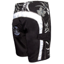 SEESTERN Herren Microstrech Boardshorts m.Gummizug hinten Surfshorts Boardshort Badehorts XS-3XL /2353 Schwarz 2XL