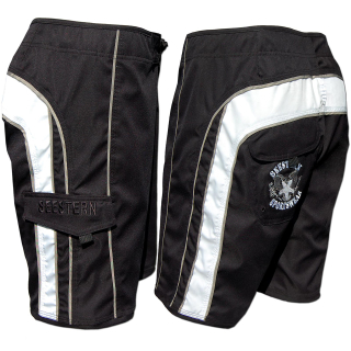 SEESTERN Herren Microstrech Boardshorts Surfshorts Boardshort Badehorts XS-3XL /2344 Schwarz XL