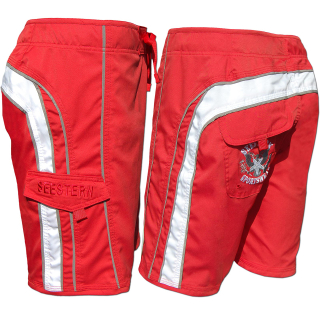 SEESTERN Herren Microstrech Boardshorts Surfshorts Boardshort Badehorts XS-3XL /2344 Rot 2XL