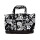 SEESTERN  große stabile Hibiscus Muster Strandtasche Beachbag Bade Trage Tasche /2300 Schwarz