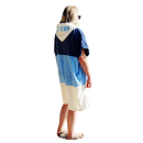 SEESTERN Surf Bade Poncho 100% Baumwolle Umkleide Frottee Strand Bademantel Umziehilfe UNISEX  für 160-180 cm Körpergröße