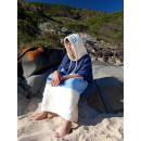 SEESTERN Surf Bade Poncho 100% Baumwolle Umkleide Frottee Strand Bademantel Umziehilfe UNISEX  für 160-180 cm Körpergröße
