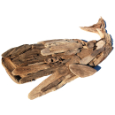 SEESTERN Treibholz Deko m.Wal (106 cm) Motiv Wanddeko Driftwood Holzdeko /2341