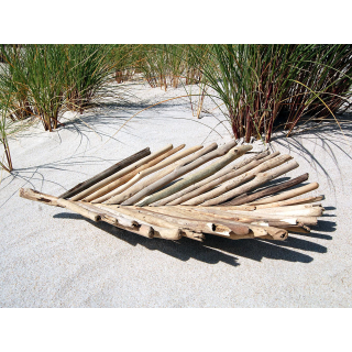 SEESTERN Treibholz Deko Blatt Schale (60 cm) Motiv Wanddeko Driftwood Holzdeko /2350