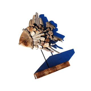SEESTERN Treibholz Deko Fisch Motiv (63 cm) Frei stehend Driftwood Holzdeko /2352