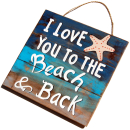 SEESTERN Dekoratives Wand/Tür Schild Love Beach...