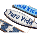 SEESTERN Holzbild Wand Holz Bild Costa Rica Pura Vida Turtle 40 x 33cm /2362