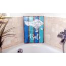 SEESTERN Holzbild Wand Holz Bild  Insel Bali  Landkarte Map 40 x 30cm /2365