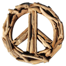 SEESTERN Treibholz Deko m. PEACE ( 20 cm ) Motiv Wanddeko...