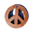 SEESTERN Treibholz Deko m. PEACE ( 20 cm ) Motiv Wanddeko Driftwood Schild Holzdeko /1435_20cm