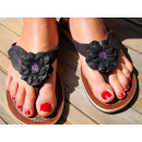 SEESTERN Damen Leder Zehentrenner Zehensandale Zehensteg Auslaufmod. in Gr.37 Schwarz_1127 EUR 37