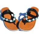 SEESTERN Damen Leder Zehentrenner Zehensandale Zehensteg Sandalen in Gr.36-44 /2322 Schwarz EUR 38