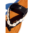SEESTERN Damen Leder Zehentrenner Zehensandale Zehensteg Sandalen in Gr.36-44 /2323 Schwarz EUR 37
