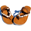 SEESTERN Damen Leder Zehentrenner Zehensandale Zehensteg Sandalen in Gr.36-44 /2323 Braun EUR 40