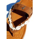 SEESTERN Damen Leder Zehentrenner Zehensandale Zehensteg Sandalen in Gr.36-44 /2323 Braun EUR 40