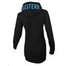 SEESTERN Damen Kapuzen Fleecejacke 2WegeZipper Fleecemantel Fleece Sweatj.XS-4XL /1726.bk_lb Schwarz 3XL