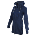 SEESTERN Damen Kapuzen Fleecejacke 2WegeZipper Fleecemantel Fleece Sweatj.XS-4XL /2126.nv_nv Blau L