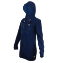 SEESTERN Damen Kapuzen Fleecejacke 2WegeZipper Fleecemantel Fleece Sweatj.XS-4XL /2126.nv_nv Blau L