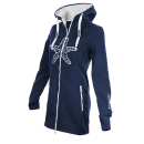 SEESTERN Damen Kapuzen Fleecejacke 2WegeZipper Fleecemantel Fleece Sweatj.XS-4XL /2126.nv_wt Blau 3XL