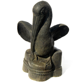 Seestern Homedeko Pelikan Garten Statue Figur Skulptur 50 cm Steinguß für innen & außen /2481