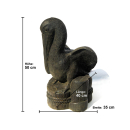 Seestern Homedeko Pelikan Garten Statue Figur Skulptur 50 cm Steinguß für innen & außen /2481