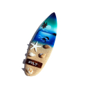 Kühlschrank Magnet Deko Holz Surfboard 13,5 cm Airbrush Surfen Wellenreiten /1866-1869
