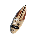 Kühlschrank Magnet Deko Holz Surfboard 13,5 cm Airbrush Surfen Wellenreiten /DK1866-69_4er Pack