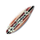 Kühlschrank Magnet Deko Holz Surfboard 12,5cm Airbrush Surfen Wellenreiten /2451-65_7er Pack