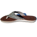 Seestern Sportswear Damen Leder Zehentrenner Zehensandale Zehensteg Sandalen in Größe 36-44 /2228 Silber EUR 41