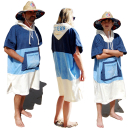 Seestern Sportswear Surf Bade Poncho 100% Baumwolle Umkleide Frottee Strand Bademantel Umziehilfe UNISEX  für 160-190 cm Körpergröße