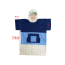 Seestern Sportswear Surf Bade Poncho 100% Baumwolle Umkleide Frottee Strand Bademantel Umziehilfe UNISEX  für 160-190 cm Körpergröße