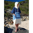 Seestern Sportswear Surf Bade Poncho 100% Baumwolle Umkleide Frottee Strand Bademantel Umziehilfe UNISEX  für 160-190 cm Körpergröße