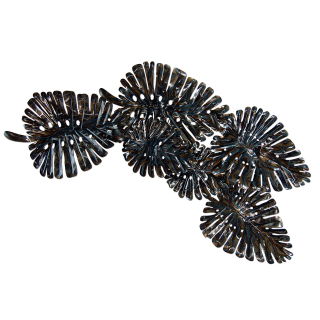 SEESTERN Tropische Blätter_1 Wand Metal Deko Wandbild Wandrelief 115x55cm /1673