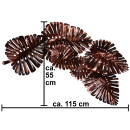 SEESTERN Tropische Blätter _2  Wand Metal Deko Wandbild Wandrelief 115x55 cm /1674