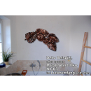 SEESTERN Tropische Blätter _2  Wand Metal Deko Wandbild Wandrelief 115x55 cm /1674