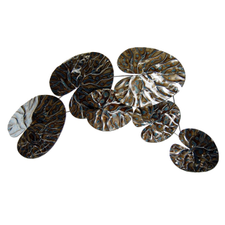 SEESTERN Tropische Blätter_3 Wand Metal Deko Wandbild Wandrelief 115x55cm /1676