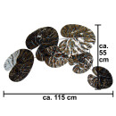 SEESTERN Tropische Blätter_3 Wand Metal Deko Wandbild Wandrelief 115x55cm /1676